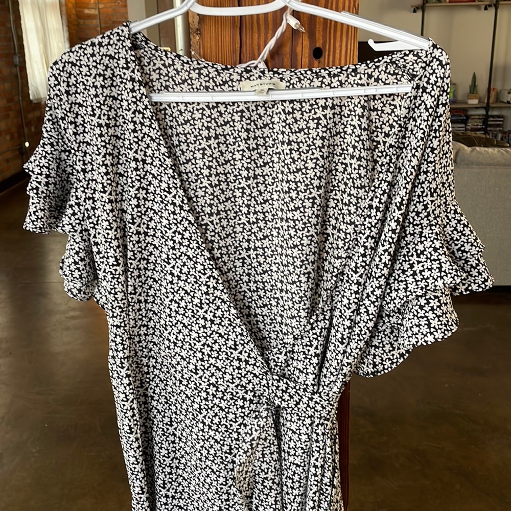 Flower Print Wrap Dress